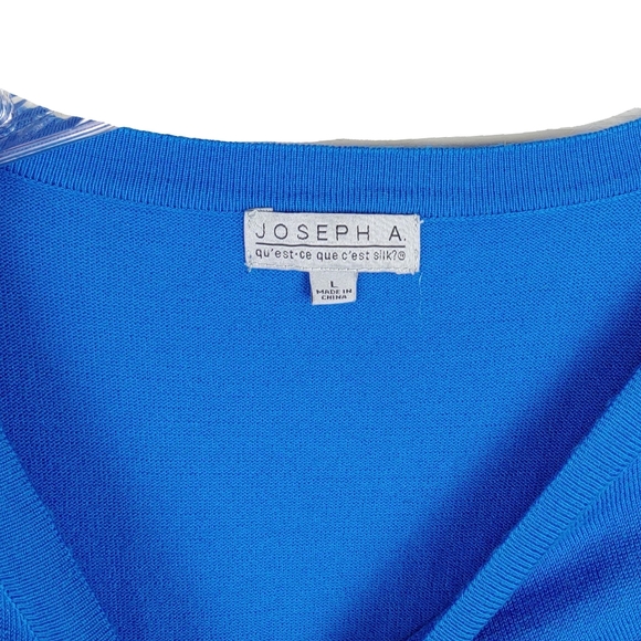 Joseph A Q'uest Que C'est Royal Blue Wm L Sweater - Picture 2 of 3